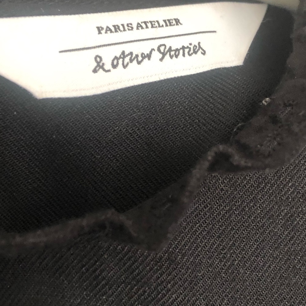 NWT boho black poplin lace cotton dress by & other stories sz 00 Host Pick!! Xxs - Picture 5 of 5